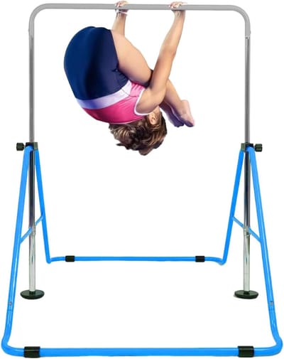 Turnrek - Klimrek Balans - Gymnastiek Training - Stevig Gelegeerd Staal - 96kg Laadcapaciteit - Blauw