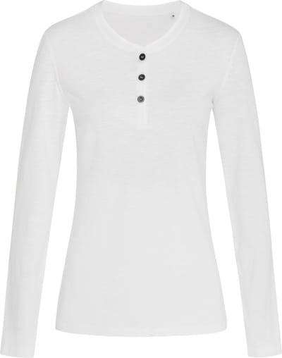 Stedman Sharon Henley Long Sleeve Women S9580 - White - XL