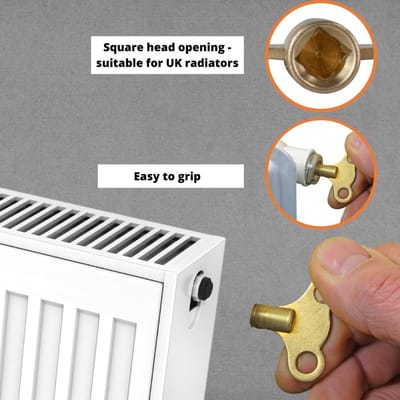 Radiator Ontluchting - Ontluchtingssleutel - Lucht Verwijderen - Massief Messing - 2 Stuks - Messing Goud