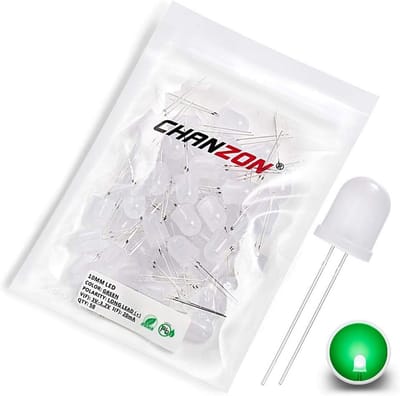 50 Stuks Diffuse Groene LED Lichten 10mm Ronde Verlichting Diodes Elektronica