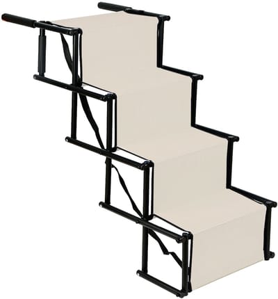 PIPIPOXER-Opvouwbare HondenTrap /helling voor honden tot 70 kg | voor kofferbak en auto,Beige