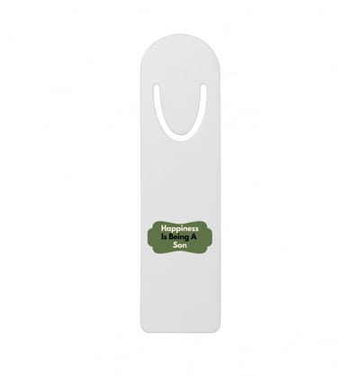 Hacebo® - happiness is being a son metalen boekenlegger - Zoon - de liefste zoon - verjaardag - cadeautje voor zoon - zoon artikelen - kado - geschenk Bladwijzer boekenleggers - 12.7 cm x 3.2cm