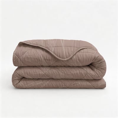 Dekbed-Discounter - Fresh and Co Dekbed Zonder Overtrek 200 x 200 cm - Verkoelend - Wasbaar dekbed - Zonder Hoes - Inclusief kussensloop - Oranje, Beige
