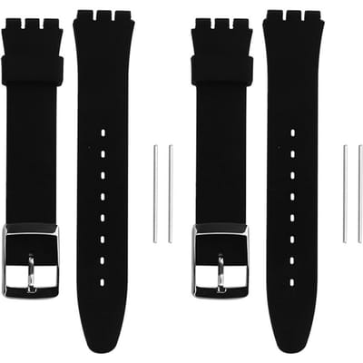 2 stuks Zachte Siliconen 17mm19mm Horlogeband Horlogeband Vervangend Accessoire gray