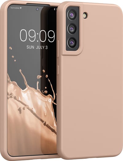 kwmobile telefoonhoesje geschikt voor Samsung Galaxy S22 Plus - Hoesje met siliconen coating - Smartphone case in kokosmelk