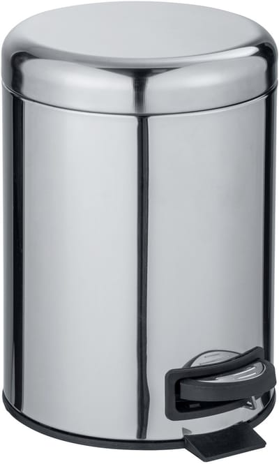 WENKO Afvalemmer Leman 5 liter RVS glanzend - Prullenbak - Afvalbak - Vuilbak - Vuilnisbak - Pedaalemmer toilet en badkamer