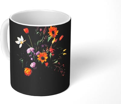Mok - Koffiemok - Zonnebloemen - Boeket - Kleurrijk - Mokken - 350 ML - Beker - Koffiemokken - Theemok