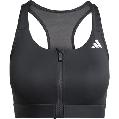 Dames sportbeha met rits en gemiddelde ondersteuning adidas Powerreact
