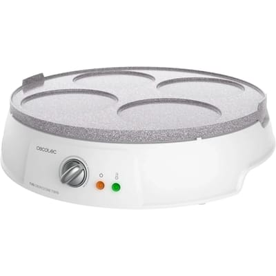 Pannenkoekenmaker Cecotec Fun Crepestone Twin 1200W Wit Grijs