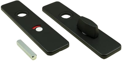 Ami kortschild wc 185/44 8*63 klik zwart 9005 str wc knop groot ( a 1 pr )