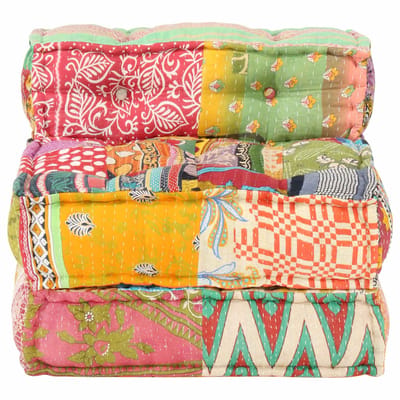 vidaXL - Poef - modulair - stof - patchwork