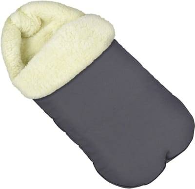FEROCITY - Slaapzak voor kinderen Winter 85 cm voor een kinderwagen - Gewatteerd - Wol - Grafiet