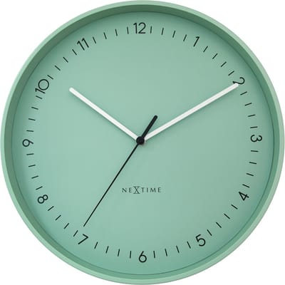 NeXtime Berlin L – Wandklok – 40 cm – Metaal – Mintgroen – Stil