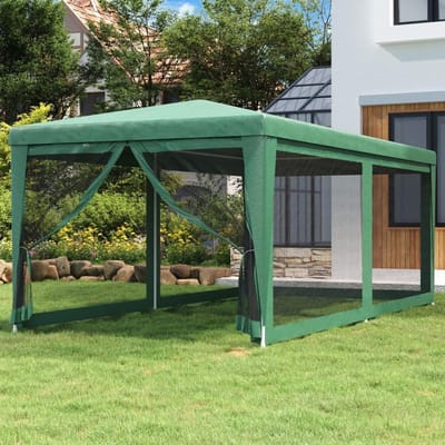 Partytent - Feesttent Paviljoen - Buitenfeesten Organiseren - Waterdicht HDPE Dak - 3x6 meter - Groen
