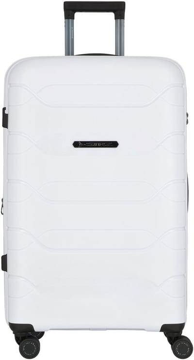 Polestream Strz by Asteroid 4 wielen Trolley L 74 cm met uitbreidingsplooi - Harde bagage - TSA slot - pearl white