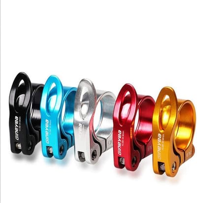 Zadelklem voor Fiets met Snelspanhendel - Geschikt voor Mountainbike en Racefiets - 31,8 mm 34,9 mm (Rood)