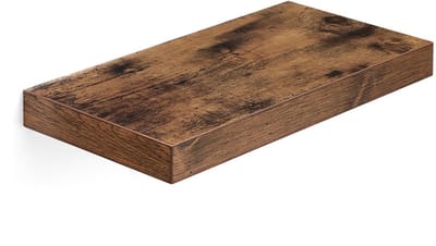 Wandplank Hangende plank Opbergrek Stevig houten frame, geschikt voor het opbergen van boeken, foto’s en verzamelobjecten, geschikt voor woonkamer, keuken, slaapkamer en badkamer, 40 x 20 x 3,8 cm, bruin