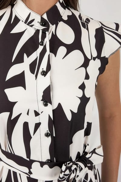 Floral Tippet Maxi-jurk