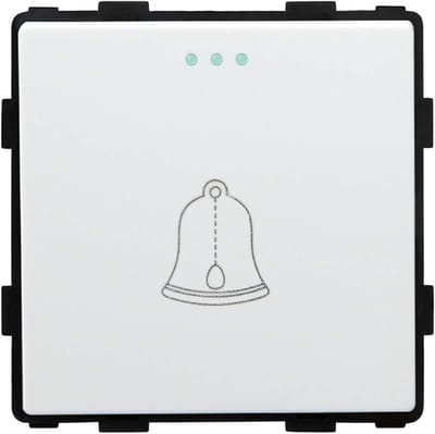 Deurbel Schakelaar - Drukknop Bel - Toegangscontrole - Kinderslot Ontwerp - 86 mm x 116 mm - Wit