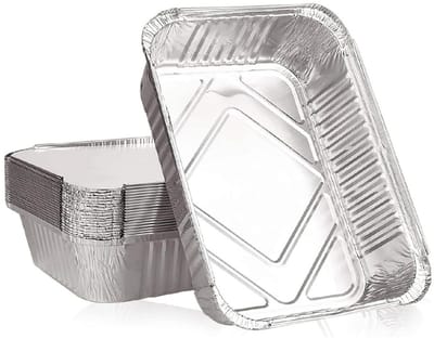 TOVBMUP Schalen - Pak van 20 - Groenteschalen - Grillschalen - Geschikt voor gas-, houtskool- en elektrische grills - Vetopvangbak, wegwerpbaar - Metalen kom - Voor BBQ-picknicks.