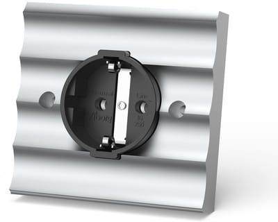 Schuko-stopcontact HiFi wandcontactdoos - zuiver koper gerhodineerd