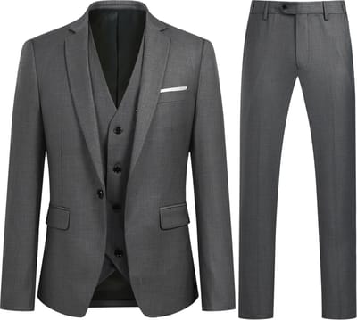 ALLTHEMEN Heren Slim Fit 3-delige Moderne Pakken - Herenpak Voor Zakelijke Bruiloften - S