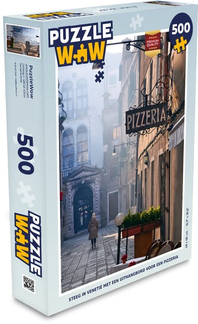 Puzzel Venetië - Uithangbord - Steeg - Legpuzzel - Puzzel 500 stukjes