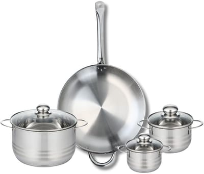 Set van 1 Koekenpan 32 cm en 3 kookpotten 12, 14 en 20 cm Elo Profi Brillant