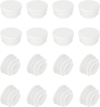 Ronde Plastic Stekkers - Eindkappen Pluggen - Meubels Beschermen - Waterdicht en Stevig - 25 mm - Wit