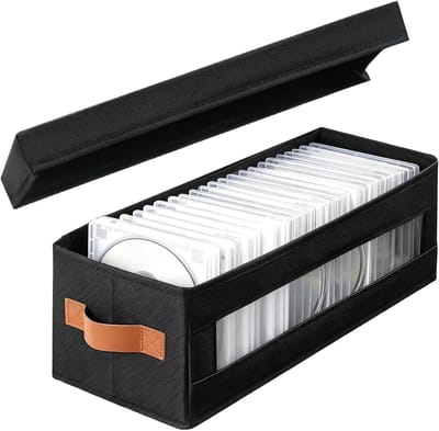 Opbergdoos - Stapelbare organizer - Thuis organiseren - Zichtbaar venster - 42 cm - Grijs