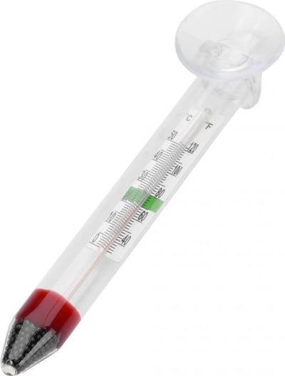 Aqua Della Glas thermometer met zuiger 0 - 42 °C