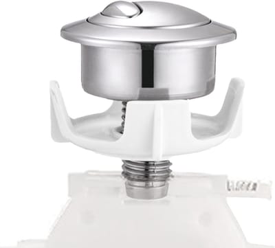 WC-schakelknop - Dubbele spoeling - Badkamer reparatie - Eenvoudige montage - 48 x 54 cm - Zilver