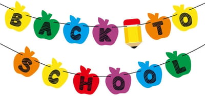 Dailygoods- Terug naar School Banner 10 Voet - Welkom Terug naar School Teken - Eerste Dag van School Decoraties - Feestdecoraties - Geen Doe-Het-Zelf - Voorgespannen Decoraties - Schooldecoratie