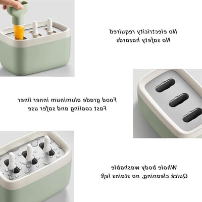 IJsmachine IJslollymachine - Zelfgemaakt Dessert - Zomerse Lekkernijen - Drie Smaken Tegelijk - Grote Capaciteit - Geel