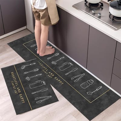Keukenmat, slaapkamermat, gangmat, lange strook vloerkleed, zachte en antislip deurmat, keukenaccessoires 40cmx60cm 1pc