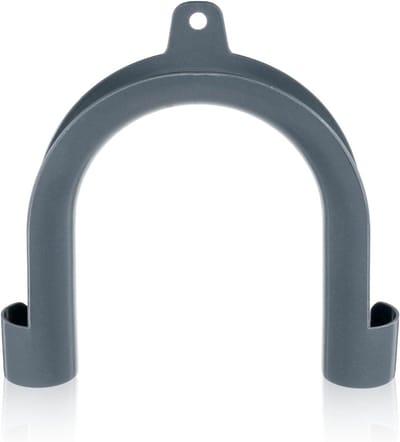 Slanghouder U-vormig - Afvoerslangbeugel - Wasmachine Afvoer - Veelzijdige Compatibiliteit - 1.25 Inch Buitendiameter - Grijs