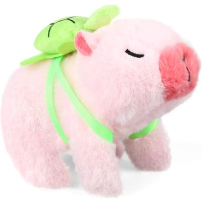 1 Stuk Simulatie Elektronische Pluche Capybara Rugschild Schildpad Lopend Geluid Bewegende Mond Pop Huisdier Speelgoed Ideaal Voor Verjaardagscadeau
