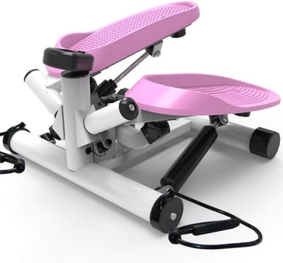 Mini Stepper - Hometrainer - Thuis sporten - Met weerstandsbanden - 42x32x30 cm - Wit