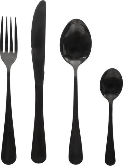 Secret de Gourmet Bestekset Shadow - 32x - 16-delig - RVS - zwart