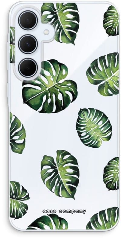 Case Company® - Hoesje geschikt voor Samsung Galaxy A35 hoesje - Tropische bladeren - Soft Cover Telefoonhoesje - Bescherming aan alle Kanten en Schermrand