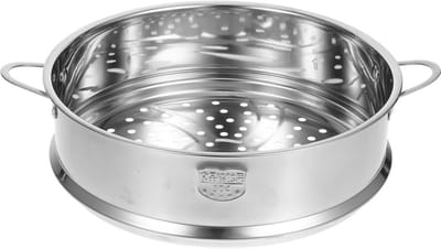 Stoommand RVS - Keukenmand Stoom - Gezond Koken - Dubbele Handgrepen - 30.5 cm - Zilverkleurig