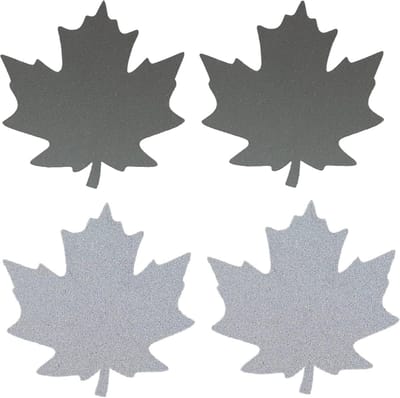 Reparatiestickers Set - Zelfklevende Patches - Outdoor Textiel Herstel - Reflecterend Veiligheidsdetail - 5cm Diameter - Esdoornblad