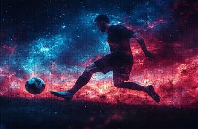 Puzzel 500 Stukjes - Legpuzzel Volwassenen - Ontspanning Thuis - Houten Puzzelstukjes - 55 x 40 cm - Voetbal Thema