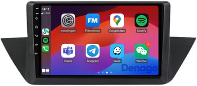 CarPlay autoradio geschikt voor BMW X1 E84 | 2010 t/m 2015 | Android 13 | Draadloos Apple CarPlay & Android Auto | 2GB + 32GB | QuadCore processor | Denago DNG-A195 | 2025 model | 2010 2011 2012 2013 2014 2015 | Bluetooth & Wifi