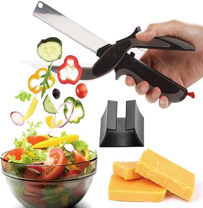 Dailygoods- Keukenschaar 2-in-1 - Multifunctionele Snijschaar - Ergonomisch Ontwerp - Ruimtebesparend - Geschikt voor Groenten/Vlees - Eenvoudig te Demonteren