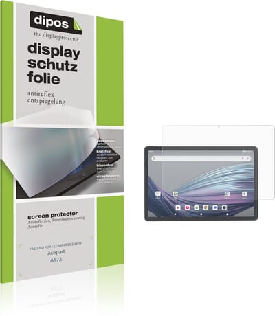 dipos – 2x Matte Beschermfolie geschikt voor Acepad A172 | Krasbestendige & antireflecterende Screenprotector Ultra-Thin