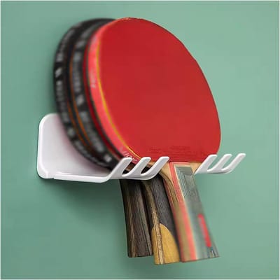 Tafeltennis Opbergrek - Racket Houder - Sport Organisatie - Wandmontage Systeem - 4 Stuks - Wit