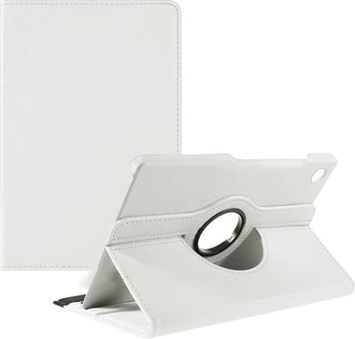 Hoes Geschikt voor Samsung Galaxy Tab A8 (2021) hoes - Hoes Geschikt voor Samsung Galaxy Tab A8 (10.5 inch) draaibare hoes - Wit