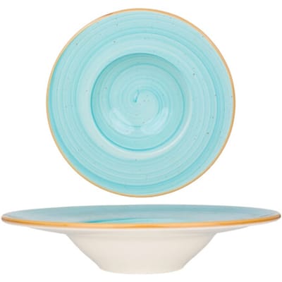 Bonna Pastabord - Aqua - Porselein - 28 cm (400cc) - set van 2