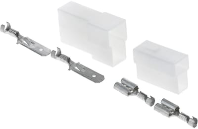 KALI-2502B Fastin-Faston Set 2-polige platte stekkerdoos | platte stekker 0,75-1,5 mm² en bijpassende behuizing